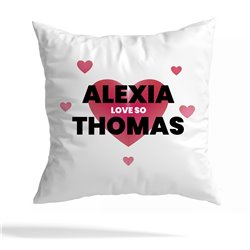 Coussin cadeau Saint-Valentin à personnaliser 